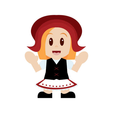 Isolated girl costume. Halloween costume - Vector illustration designのイラスト素材