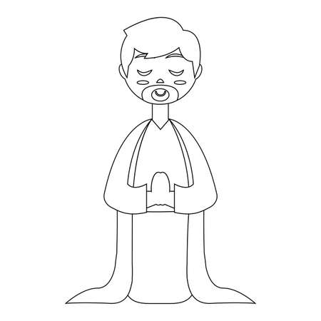Saint Joseph. Manger character - Vector illustration designのイラスト素材
