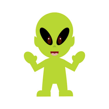 Isolated alien costume. Halloween costume - Vector illustration designのイラスト素材