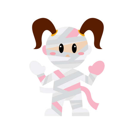 Isolated mummy costume. Halloween costume - Vector illustration designのイラスト素材