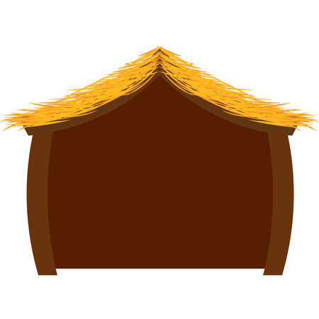 Isolated wooden manger hut - Vector illustration designのイラスト素材