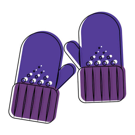 Isolated winter gloves. Winter clothes - Vector illustration designのイラスト素材