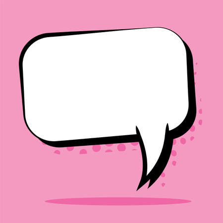 Comic speech bubble over a halftone background. Pop art - Vector illustration designのイラスト素材