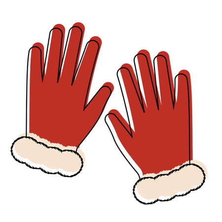 Isolated winter gloves. Winter clothes - Vector illustration designのイラスト素材