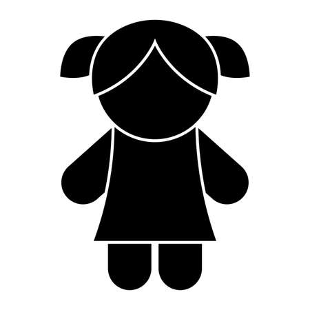 Isolated doll icon. Children toy - Vector illustration designのイラスト素材