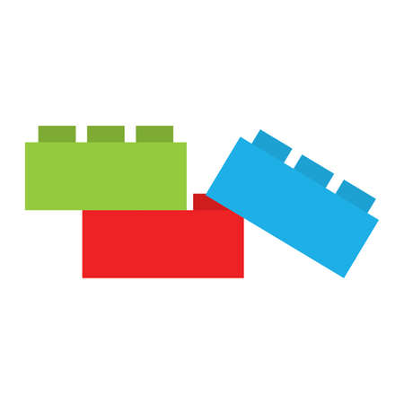 Isolated lego tokens. Children toy - Vector illustration designのイラスト素材