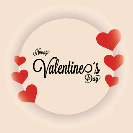 Happy valentine day card - Vector illustration designのイラスト素材