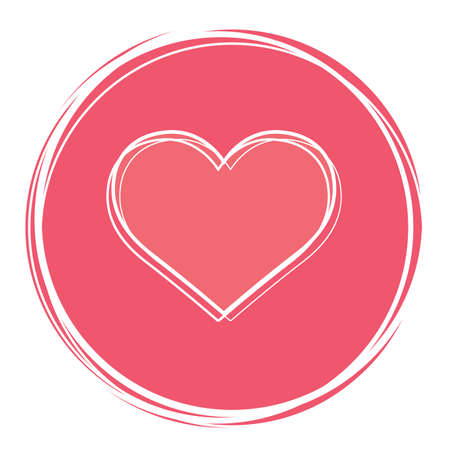 Heart in a button. Valentine day - Vector illustration designのイラスト素材