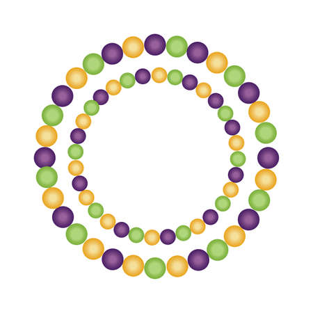 Pearl necklace for mardi gras. Carnival party - Vectorのイラスト素材