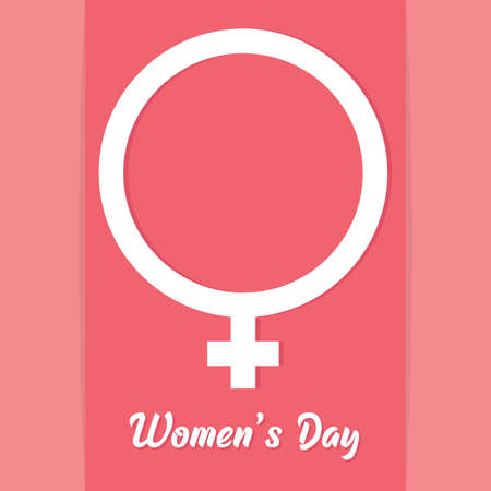 Womens day card with a woman symbol - Vector illustrationのイラスト素材