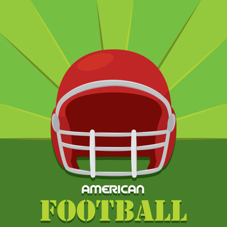 American football poster with a helmet - Vectorのイラスト素材
