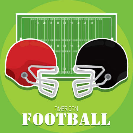 American football poster with a helmets - Vectorのイラスト素材
