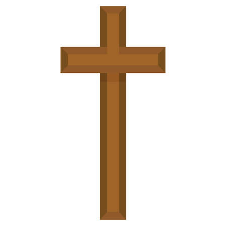 Isolated cross image. Holy week - VEctor illustrationのイラスト素材