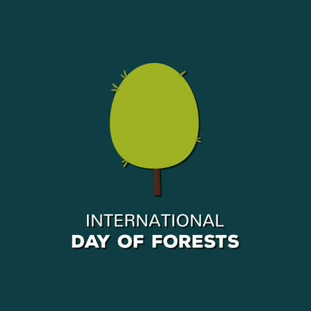International day for forest with trees - Vectorのイラスト素材