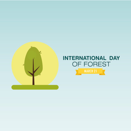 International day for forest with trees - Vectorのイラスト素材
