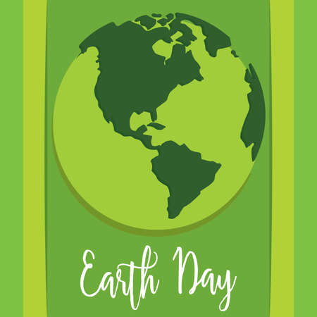Earth day poster with an earth planet - Vectorのイラスト素材