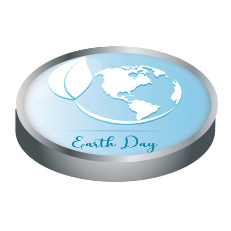 Earth day coinwith an earth planet - Vectorのイラスト素材