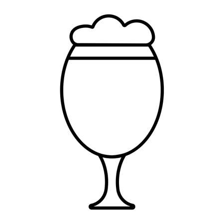 Isolated beer glass icon. Alcoholic beverage - Vectorのイラスト素材