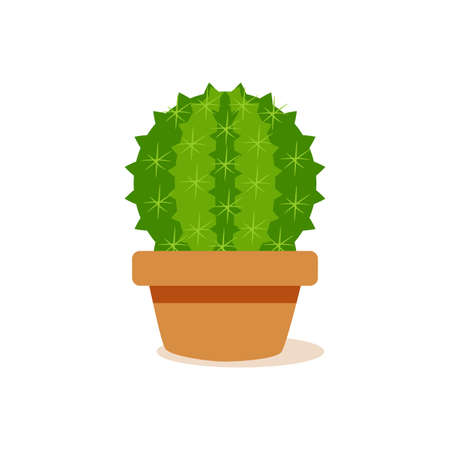 Isolated cactus icon in a potplant - Vectorのイラスト素材