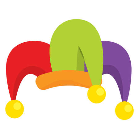 Isolated harlequin hat. April fools day - Vectorのイラスト素材