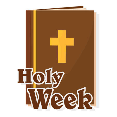 Holy week poster wiht a bible - Vectorのイラスト素材