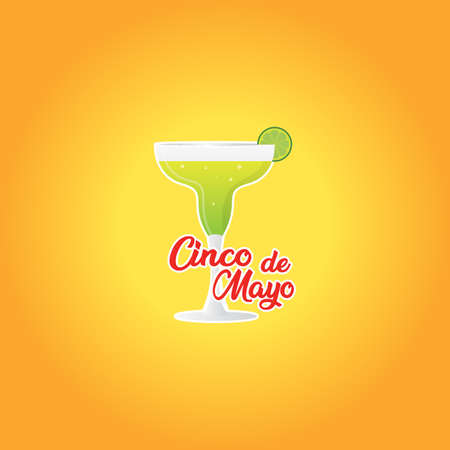 Cinco de mayo template with a cocktail glasses - Vectorのイラスト素材