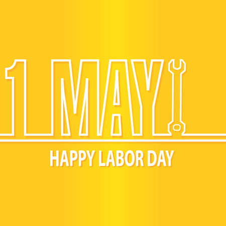 Labor day poster with a text - Vector illustrationのイラスト素材