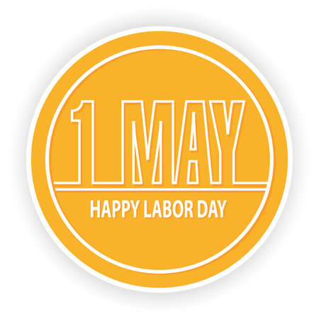Labor day poster with a text - Vector illustrationのイラスト素材
