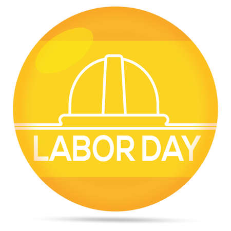 Labor day poster. Construction helmet - Vector illustrationのイラスト素材