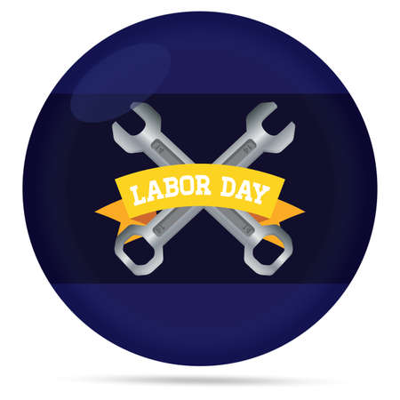 Labor day poster with wrenchs - Vector illustrationのイラスト素材