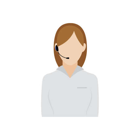 Isolated call center agent icon. Professions or occupations icons - Vectorのイラスト素材