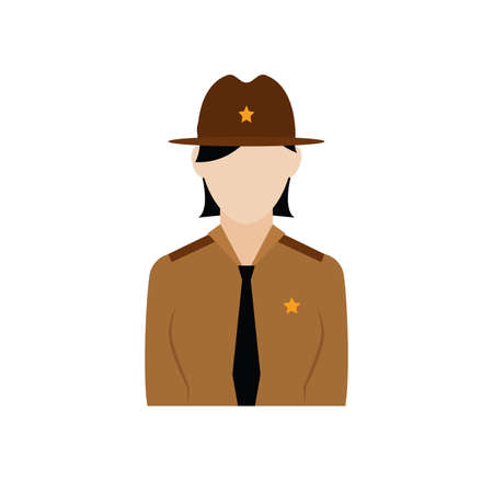 Isolated ranger icon. Professions or occupations icons - Vectorのイラスト素材