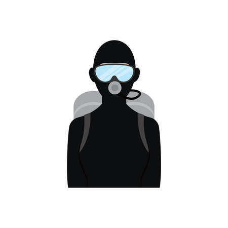 Isolated diver icon. Professions or occupations icons - Vectorのイラスト素材