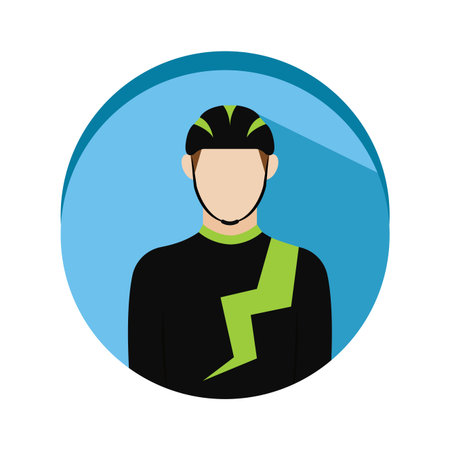 Isolated cyclist icon. Professions or occupations icons - Vector