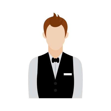 Isolated waiter icon. Professions or occupations icons - Vectorのイラスト素材