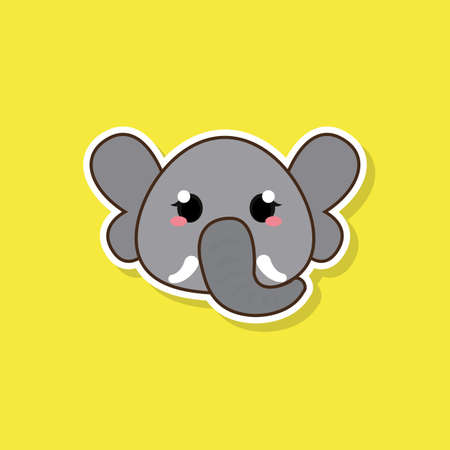 Isolated cute baby elephant. Wild animal - Vector illustrationのイラスト素材
