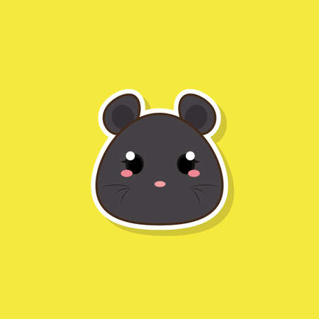 Isolated cute baby mouse. Wild animal - Vector illustrationのイラスト素材
