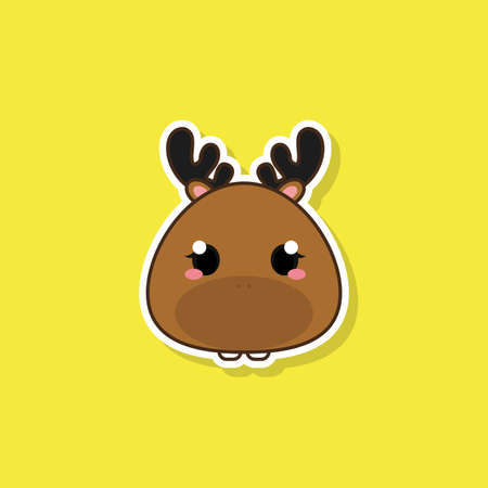 Isolated cute baby reindeer. Wild animal - Vector illustrationのイラスト素材