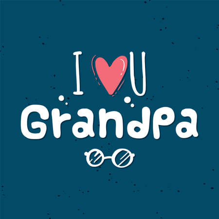 Happy grandparents day card with text - Vector illustrationのイラスト素材
