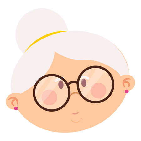 Isolated old woman. Grandma image - Vector illustrationのイラスト素材