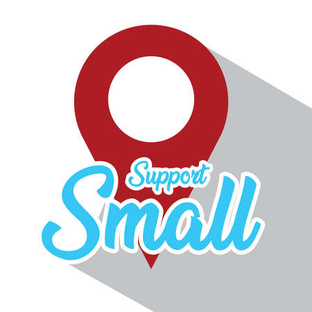 Support small poster. Local commerce shop - Vectorのイラスト素材