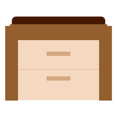 Isolated table icon with drawers - Vector illustrationのイラスト素材