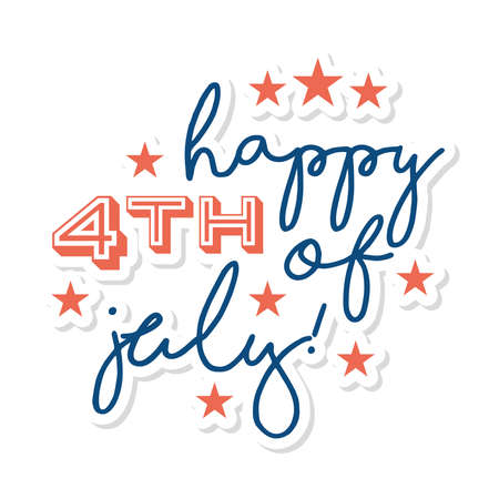 Poster of independence day of United States 4th july - Vectorのイラスト素材