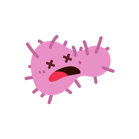 Isolated virus cartoon. Virus character - Vector illustrationのイラスト素材