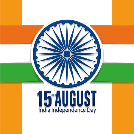 Independence day of India. Greeting card - Vector