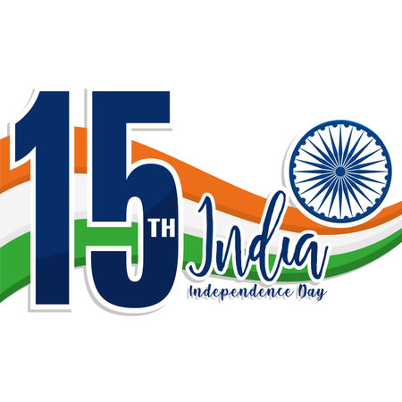 Independence day of India. Greeting card - Vector