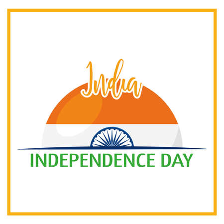 Independence day of India. Greeting card - Vectorのイラスト素材