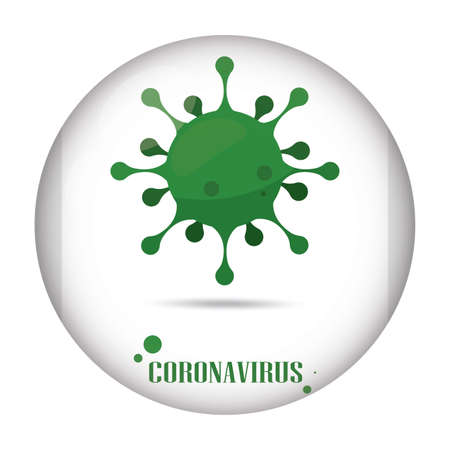 Coronavirus medical poster. Covid-19 poster. Virus illustration - Vectorのイラスト素材