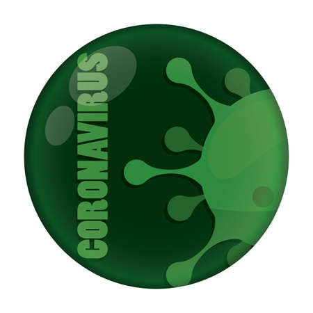 Coronavirus medical poster. Covid-19 poster. Virus illustration - Vectorのイラスト素材