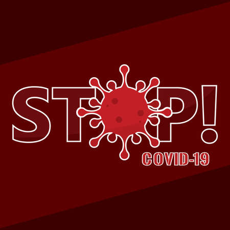 Coronavirus poster. Covid-19 poster. Virus illustration - Vectorのイラスト素材